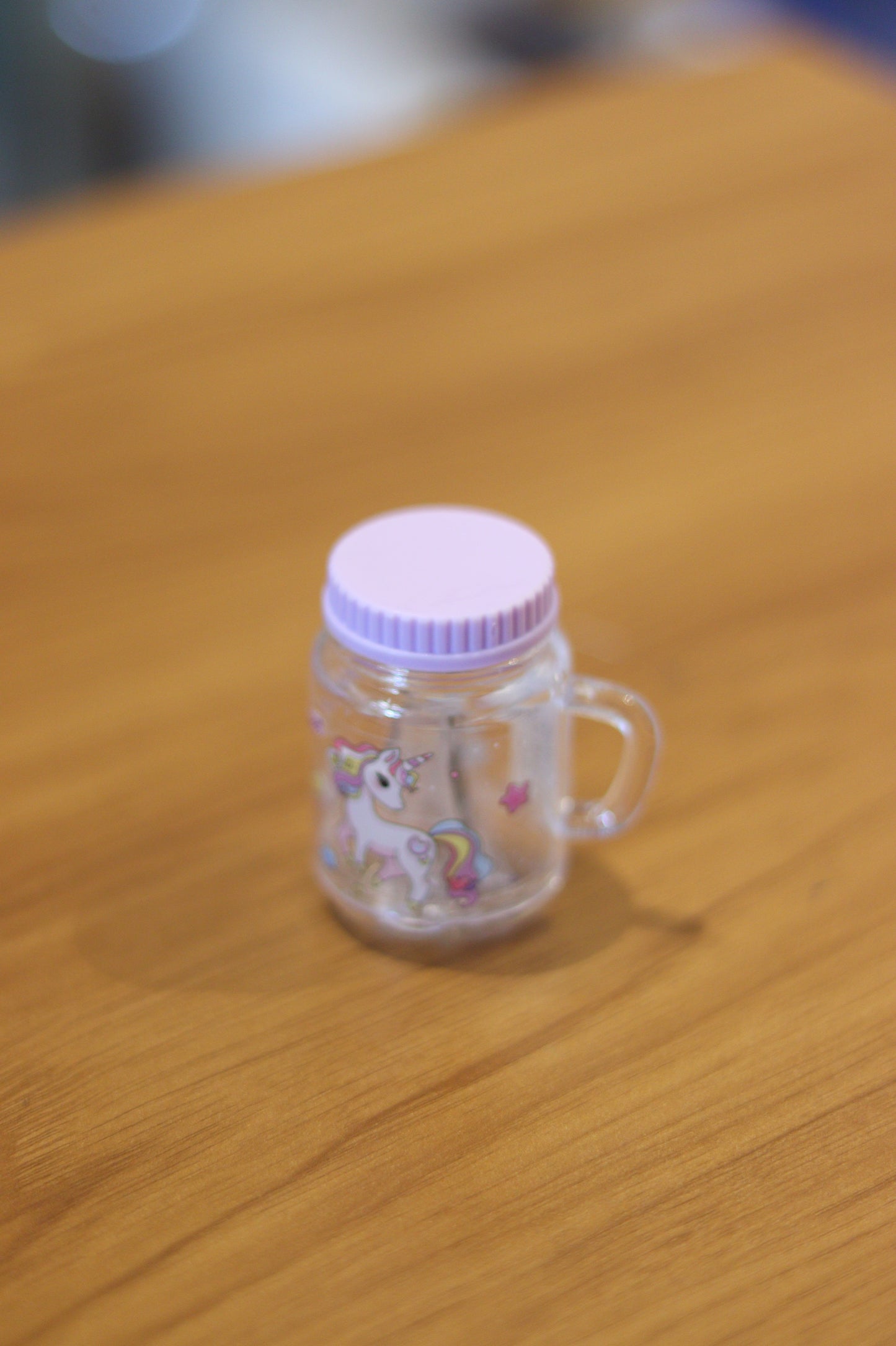 Cute Mini Jar Sharpener – Unicorn Print Pencil Sharpener with Handle | Aesthetic Stationery Gift for Kids & Students | Onebest