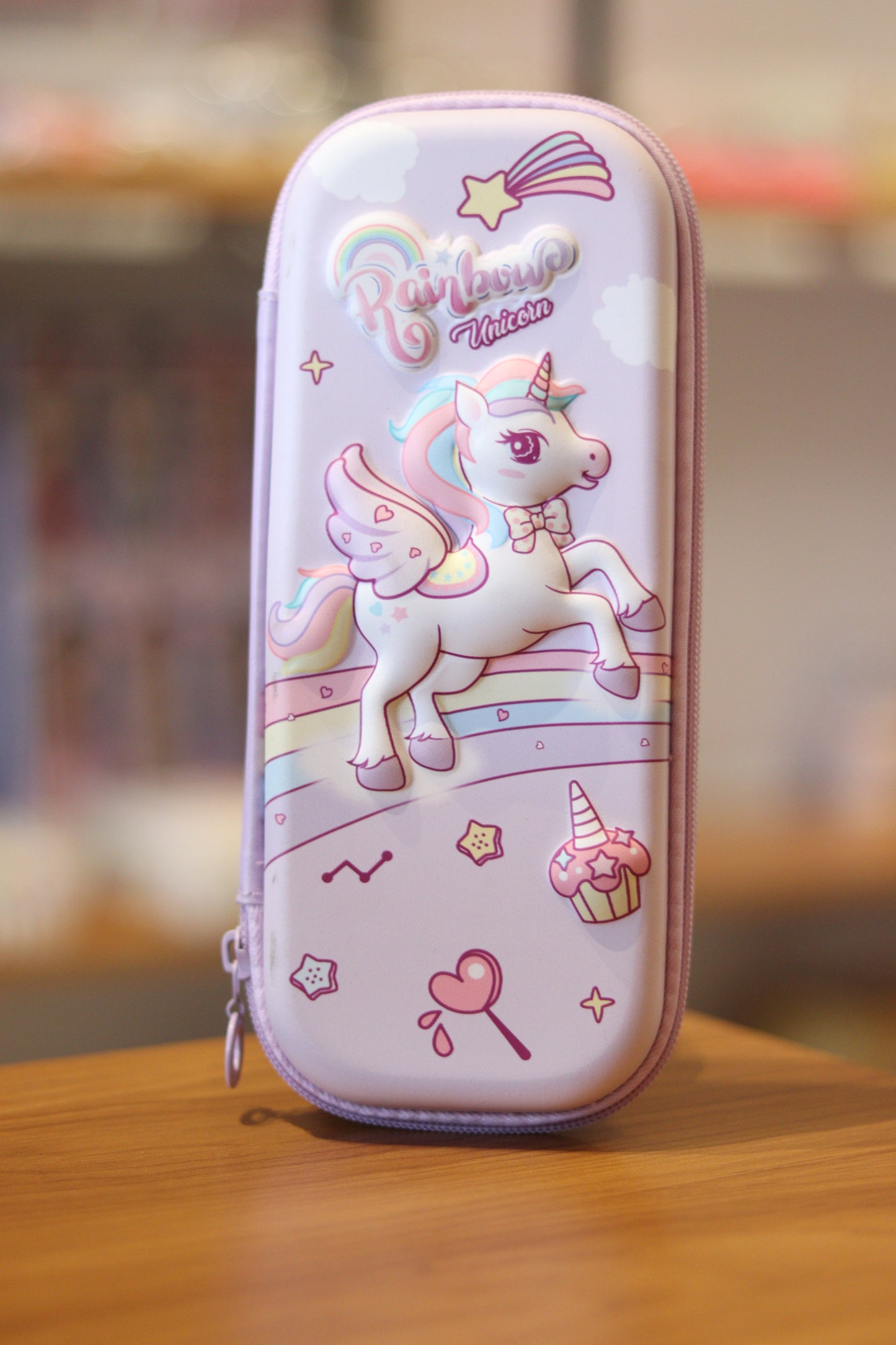 Rainbow Unicorn Hard Case Pencil Box – Zippered Stationery Organizer for Kids | Onebest