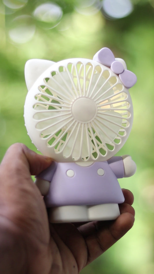 Hello kitty handheld fan