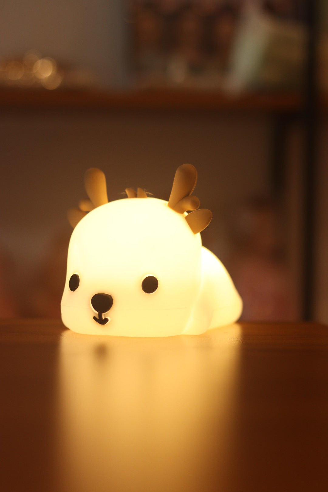 Cute Deer Silicone Night Light Lamp - USB Rechargeable LED with 7 Colors | Soft Nursery Light for Kids Room & Baby Gift | Onebest
