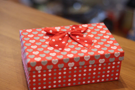 Red Heart-Themed Gift Box with Ribbon - Premium Quality (Small / Medium / Large) | Onebest